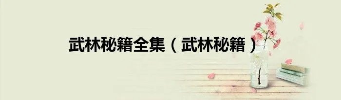 武林秘籍全集（武林秘籍）