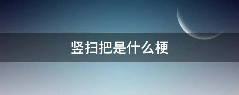 竖扫把是什么梗