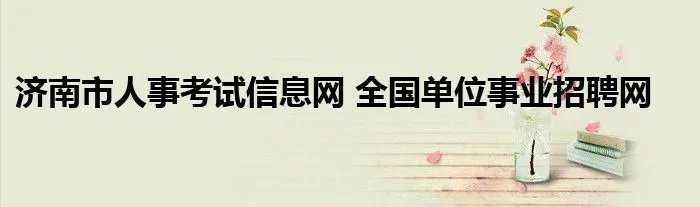 济南市人事考试信息网 全国单位事业招聘网