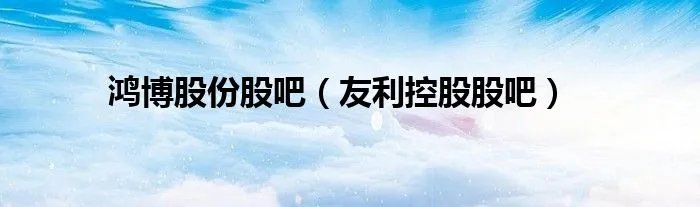 鸿博股份股吧（友利控股股吧）