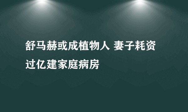 舒马赫或成植物人 妻子耗资过亿建家庭病房