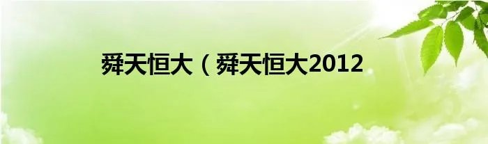 舜天恒大（舜天恒大2012
