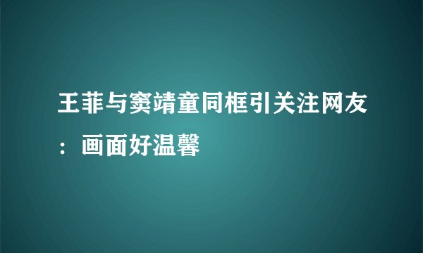 王菲与窦靖童同框引关注网友：画面好温馨