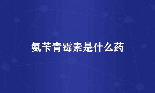 氨苄青霉素是什么药