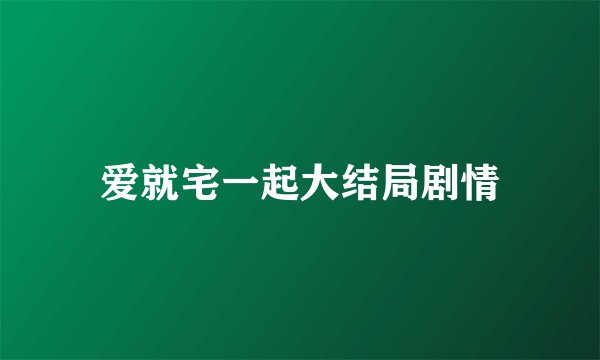 爱就宅一起大结局剧情