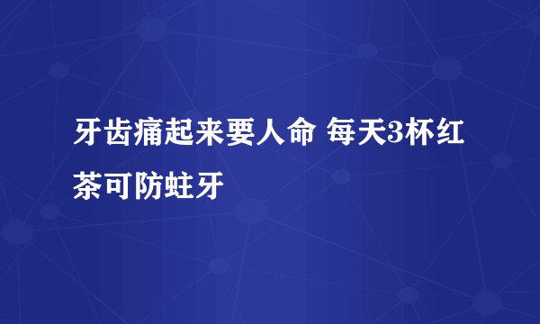 牙齿痛起来要人命 每天3杯红茶可防蛀牙