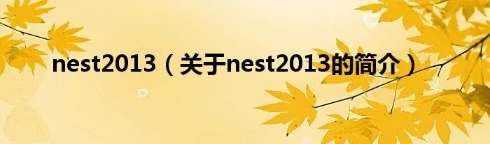 nest2013（关于nest2013的简介）
