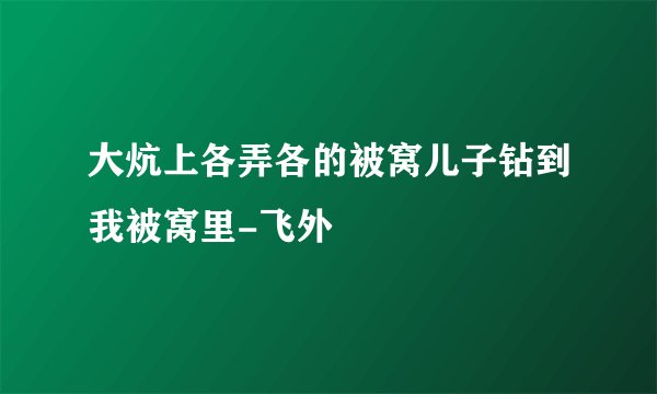 大炕上各弄各的被窝儿子钻到我被窝里-飞外