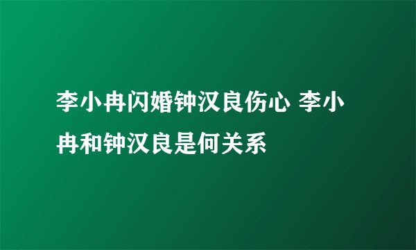 李小冉闪婚钟汉良伤心 李小冉和钟汉良是何关系