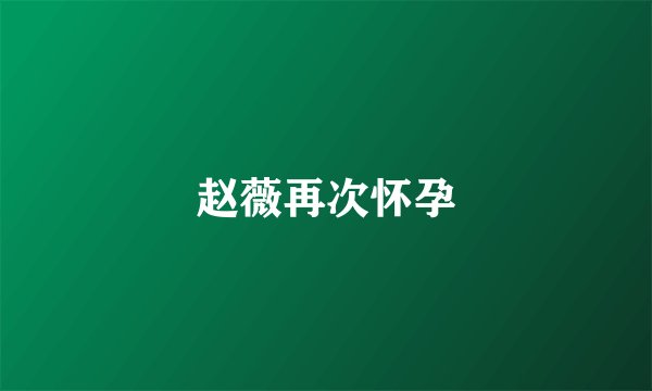 赵薇再次怀孕
