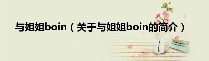 与姐姐boin（关于与姐姐boin的简介）