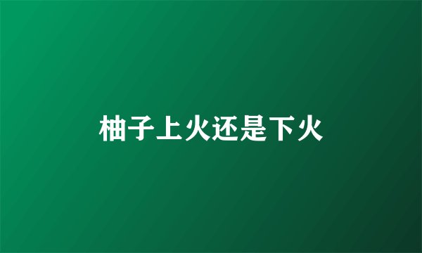 柚子上火还是下火