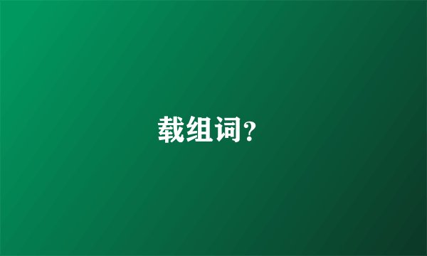 载组词？