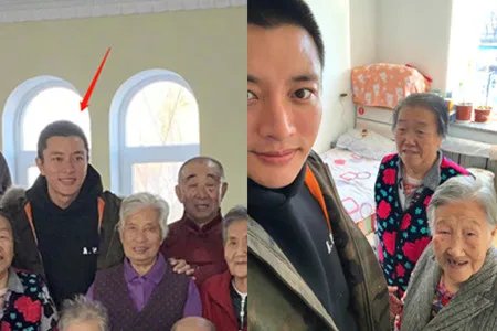 贾乃亮探望老人 甜馨爸爸自称一个人过的很好