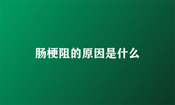 肠梗阻的原因是什么