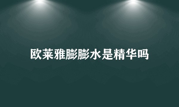 欧莱雅膨膨水是精华吗