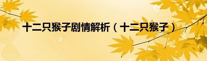 十二只猴子剧情解析（十二只猴子）