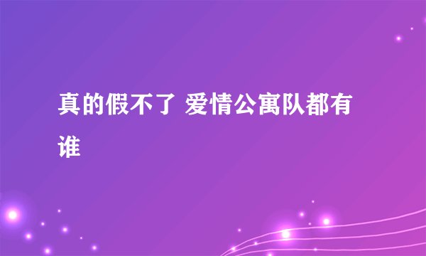真的假不了 爱情公寓队都有谁