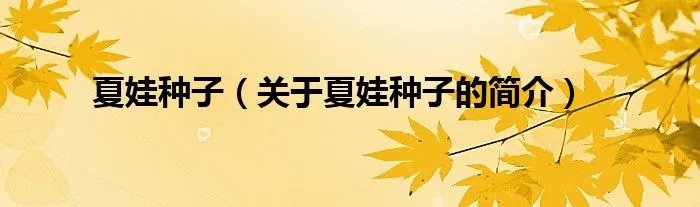 夏娃种子(关于夏娃种子的简介)