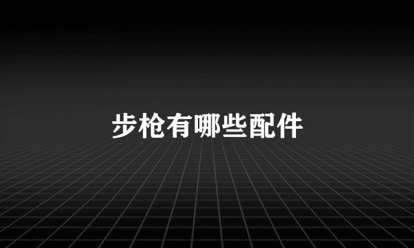 步枪有哪些配件
