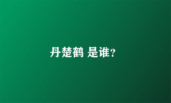 丹楚鹤 是谁？