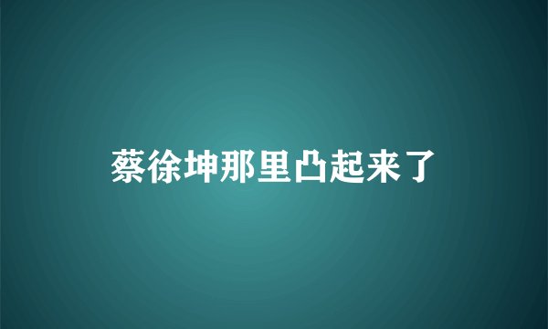 蔡徐坤那里凸起来了