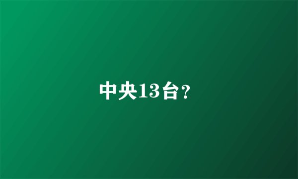 中央13台?