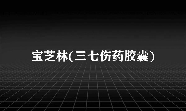宝芝林(三七伤药胶囊)
