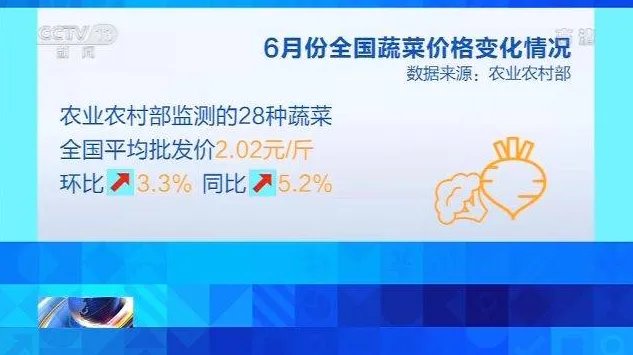6月全国菜价上涨，涨幅如何？