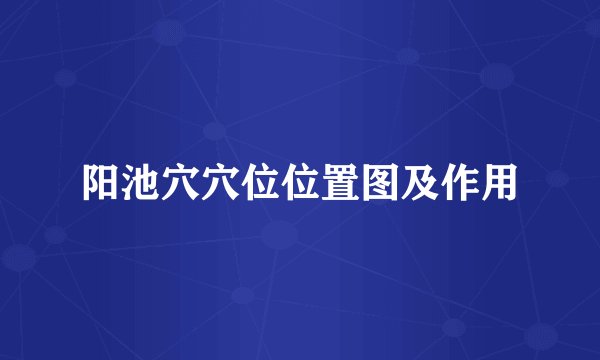 阳池穴穴位位置图及作用