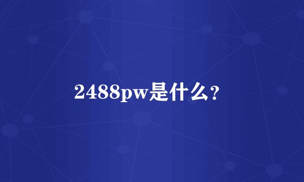 2488pw是什么？