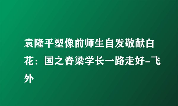 袁隆平塑像前师生自发敬献白花：国之脊梁学长一路走好-飞外