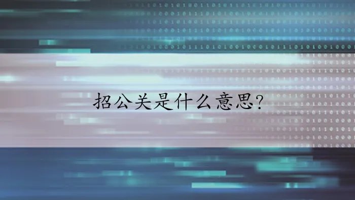 招公关是什么意思？