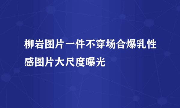 柳岩图片一件不穿场合爆乳性感图片大尺度曝光