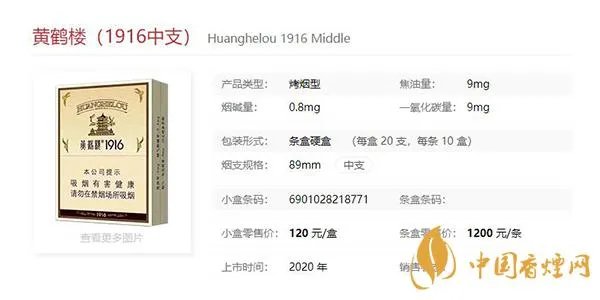 黄鹤楼1916有几种 黄鹤楼1916多少钱一包