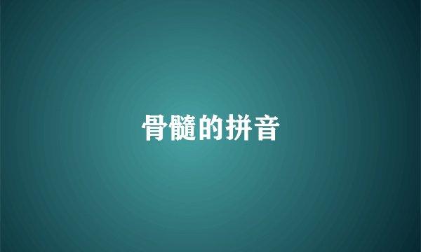 骨髓的拼音