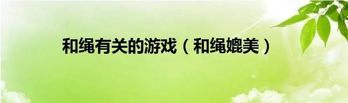 和绳有关的游戏（和绳媲美）