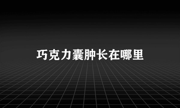 巧克力囊肿长在哪里