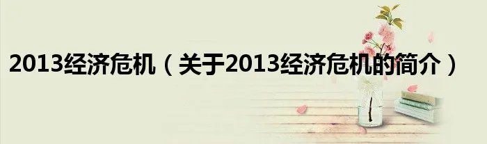 2013经济危机（关于2013经济危机的简介）