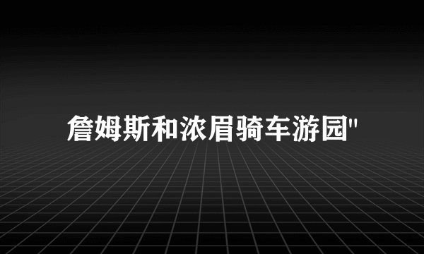 詹姆斯和浓眉骑车游园