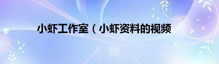 小虾工作室（小虾资料的视频