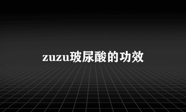 zuzu玻尿酸的功效
