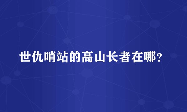 世仇哨站的高山长者在哪？