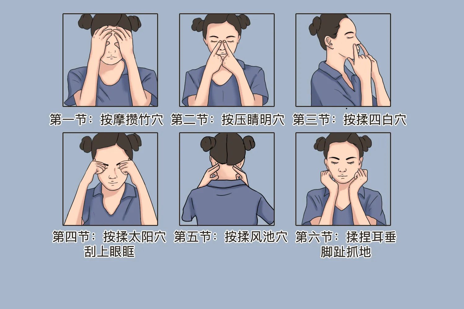 缓解眼睛疲劳按摩手法图片