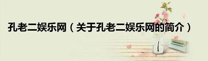 孔老二娱乐网（关于孔老二娱乐网的简介）
