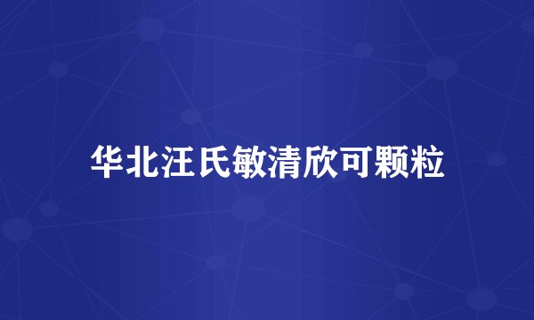 华北汪氏敏清欣可颗粒