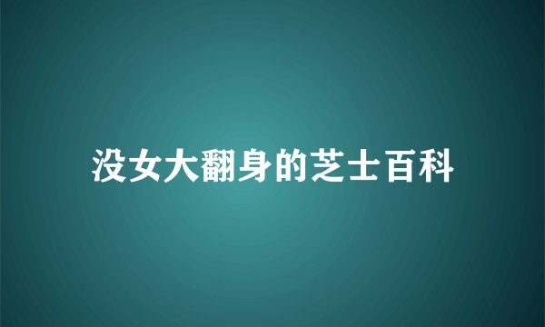 没女大翻身的芝士百科