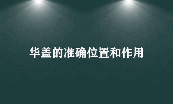华盖的准确位置和作用