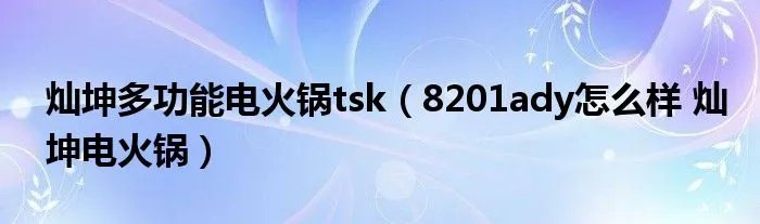 灿坤多功能电火锅tsk（8201ady怎么样 灿坤电火锅）