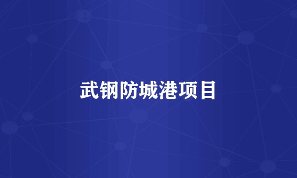 武钢防城港项目